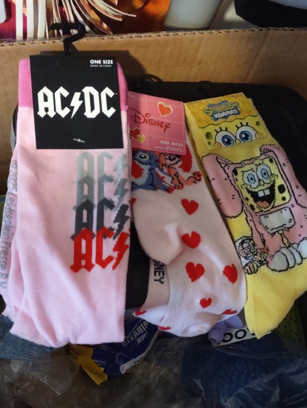 Three pairs of socks